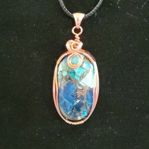 Sapphireskies Turquoise Copper Pendant Final Price